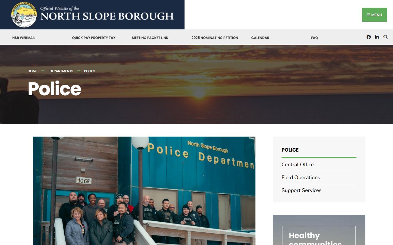 North Slope Borough booking releases police department website